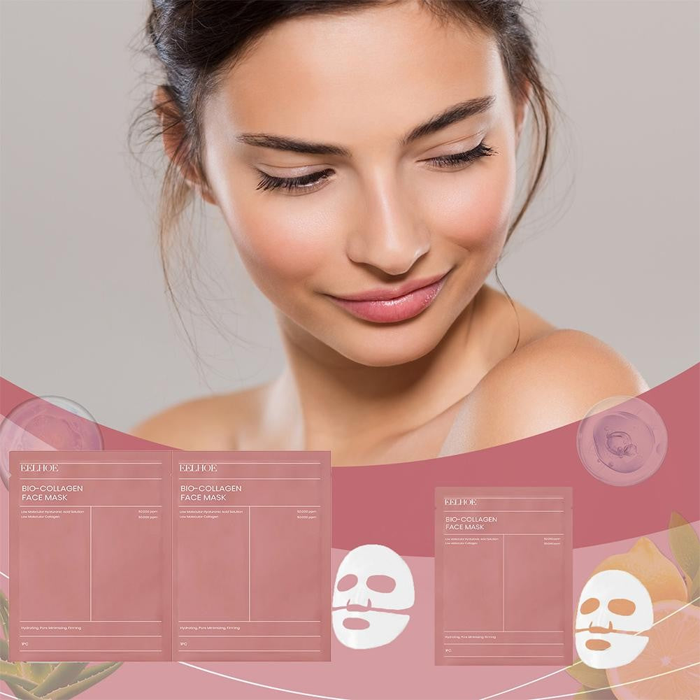 Bio Colágeno Máscara Facial, Poros Encolher, Hidratante Profunda, Hidratante Ove