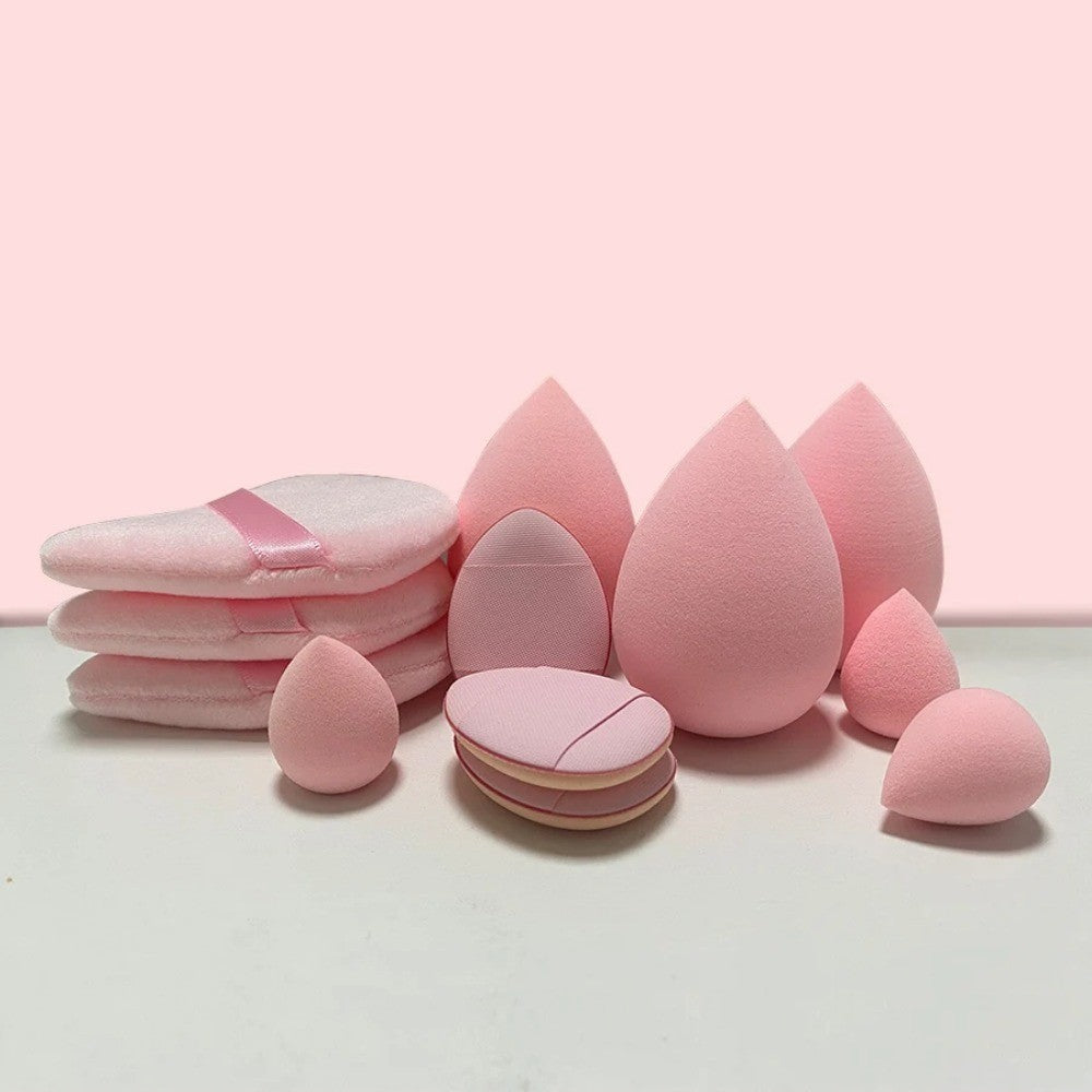 12 unidades esponja de maquiagem liquidificador beleza ovo macio cosméticos puff
