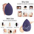 12 unidades esponja de maquiagem liquidificador beleza ovo macio cosméticos puff