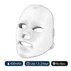 Máscara facial recarregável com led, 7 núcleos, fóton, máscara de beleza, rejuve