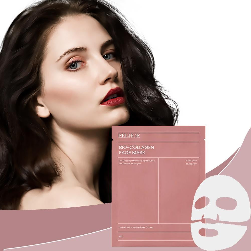 Bio Colágeno Máscara Facial, Poros Encolher, Hidratante Profunda, Hidratante Ove