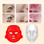 Máscara facial recarregável com led, 7 núcleos, fóton, máscara de beleza, rejuve