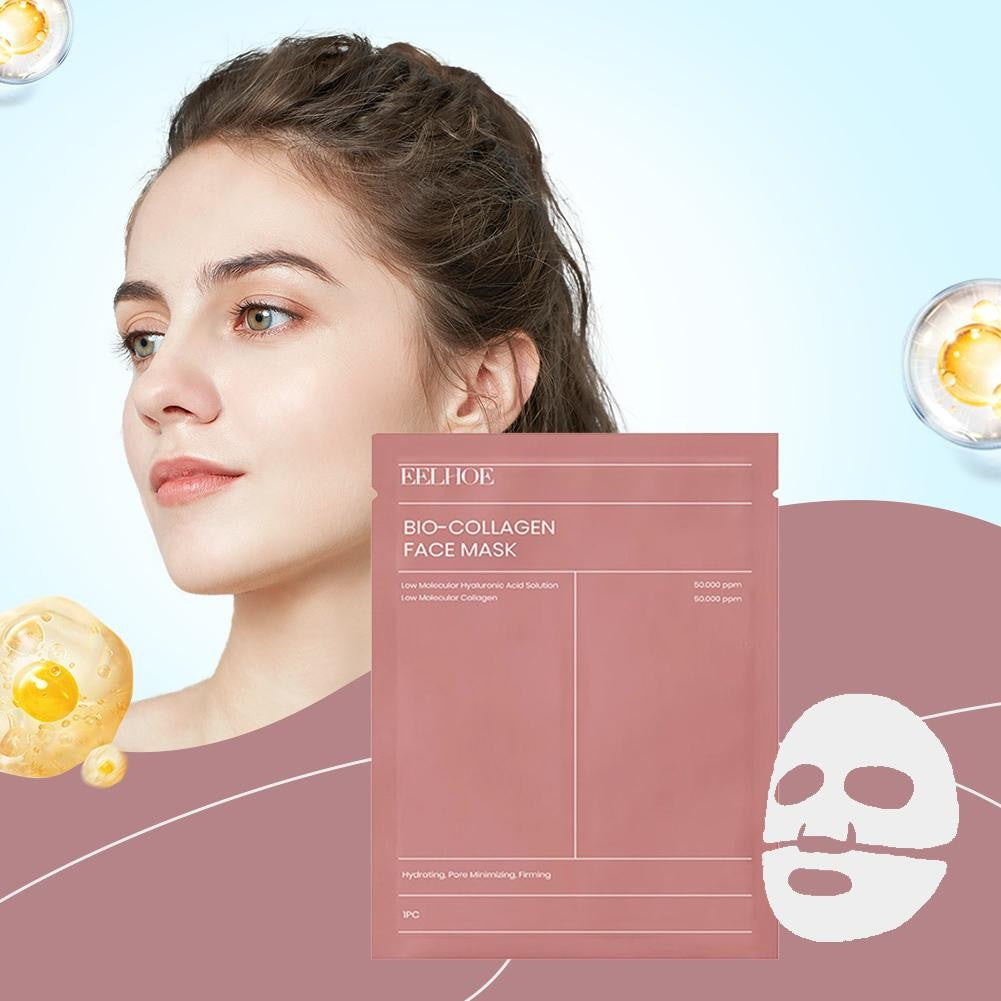 Bio Colágeno Máscara Facial, Poros Encolher, Hidratante Profunda, Hidratante Ove