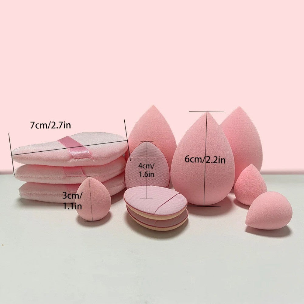 12 unidades esponja de maquiagem liquidificador beleza ovo macio cosméticos puff