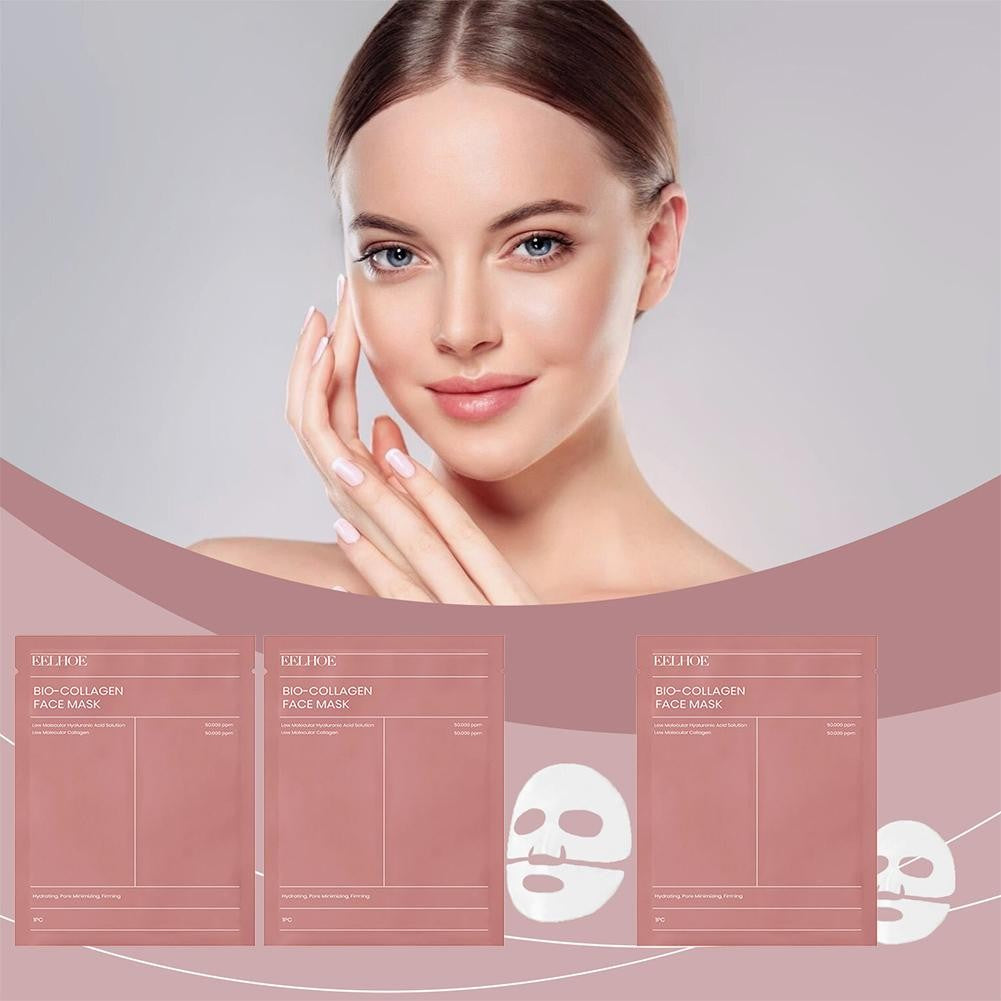 Bio Colágeno Máscara Facial, Poros Encolher, Hidratante Profunda, Hidratante Ove