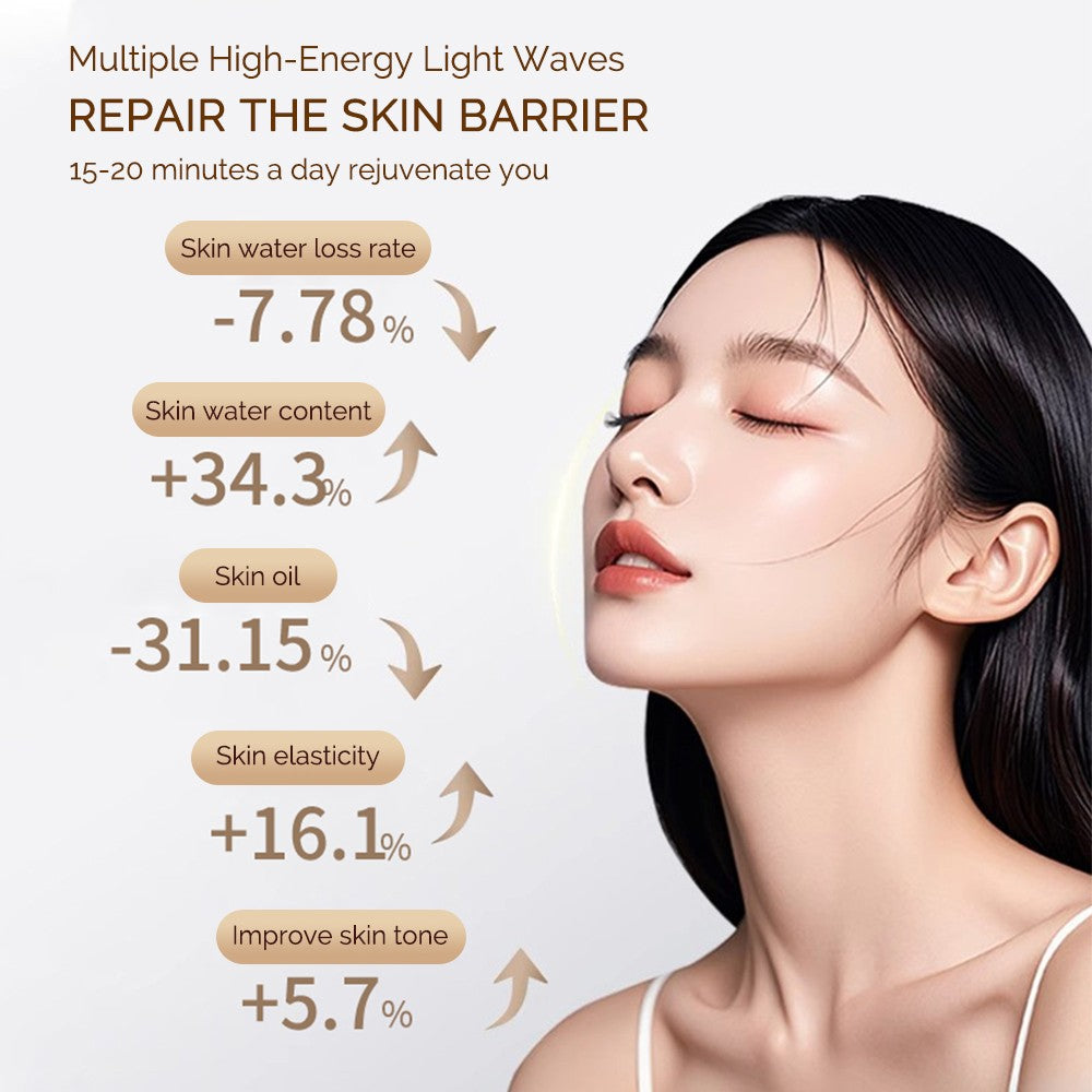 Máscara facial recarregável com led, 7 núcleos, fóton, máscara de beleza, rejuve